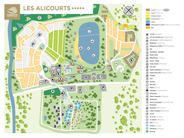 Lageplan von Les Alicourts Resort