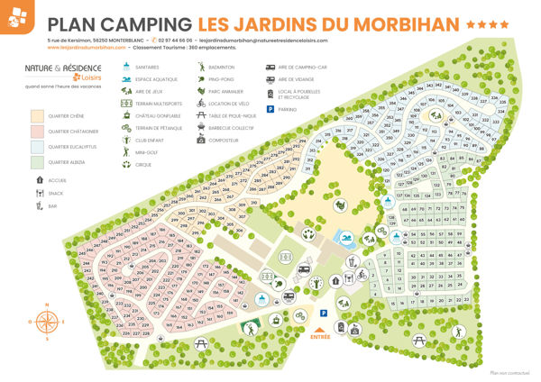Lageplan von Les Jardins du Morbihan