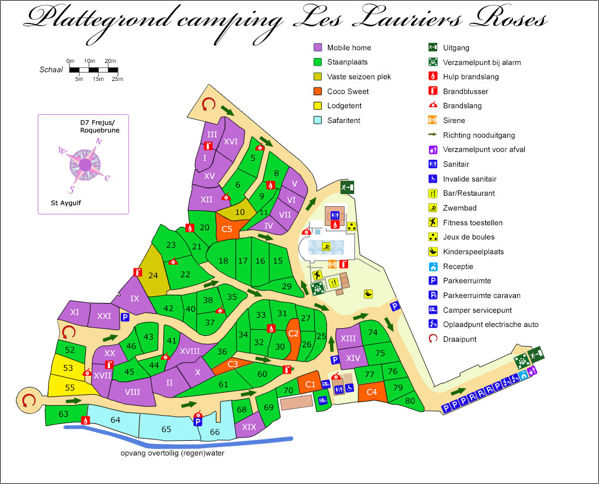 Lageplan von Les Lauriers Roses