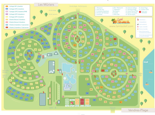 Lageplan von Les Mûriers