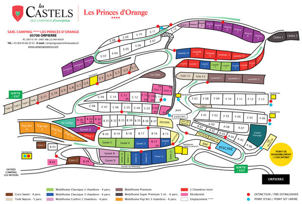 Lageplan von Les Princes d'Orange
