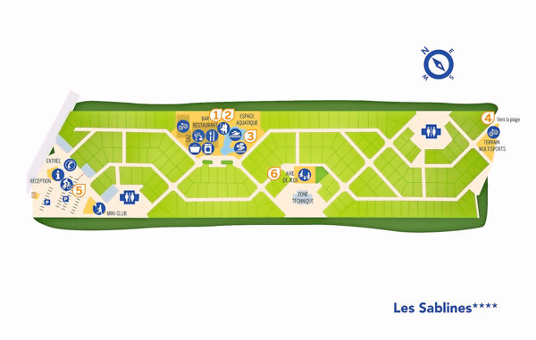 Lageplan von Les Sablines