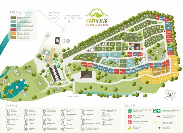 Lageplan von Les Trois Sources