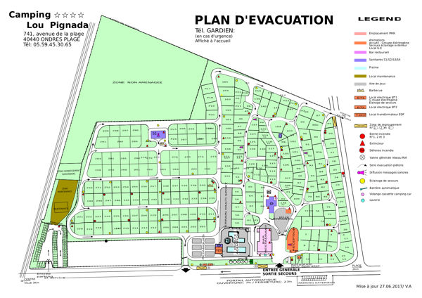 Lageplan von Lou Pignada (Ondres)