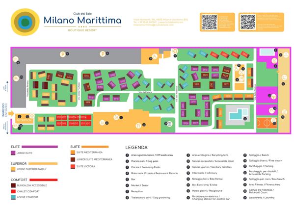 Lageplan von Milano Marittima Boutique Resort