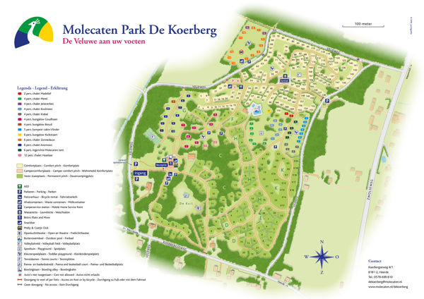 Lageplan von Molecaten Park De Koerberg