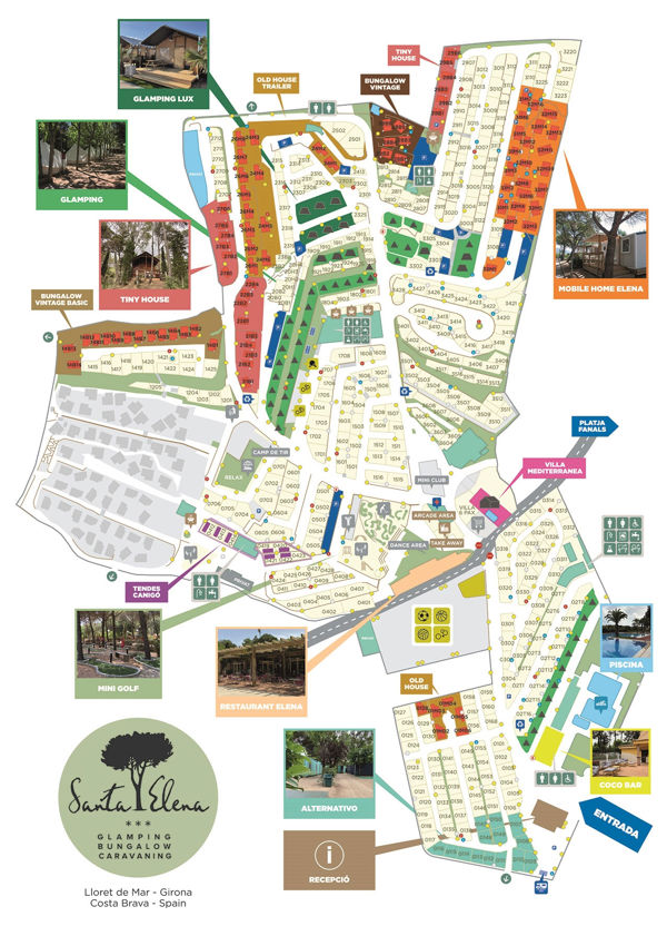 Lageplan von Nice Camps - Lloret de Mar