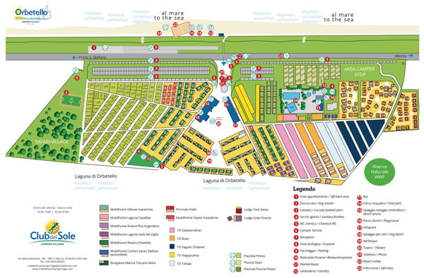 Lageplan von Orbetello Family Village