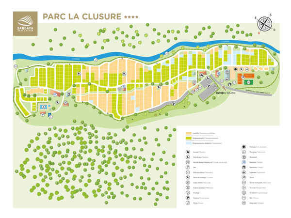 Lageplan von Parc La Clusure