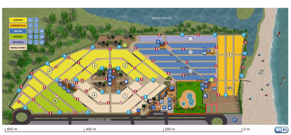 Lageplan von Platja Brava