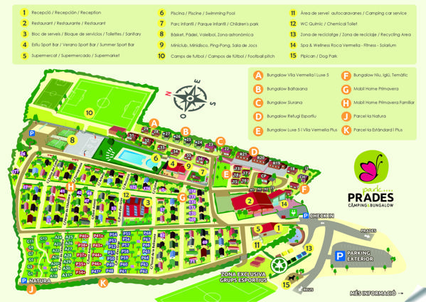 Lageplan von Prades Park