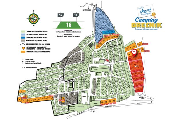 Lageplan von Camping Resort Turnersee