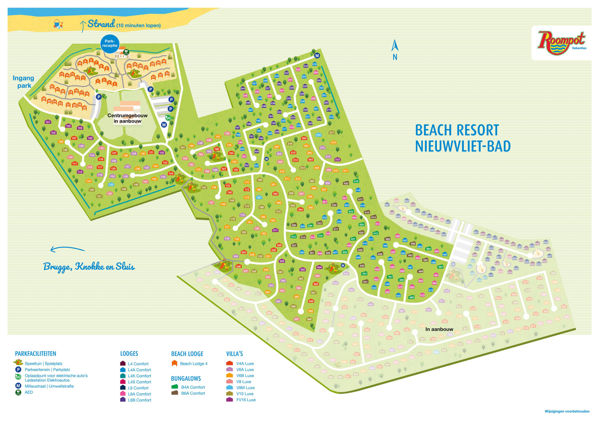 Lageplan von Roompot Beach Resort Nieuwvliet-Bad