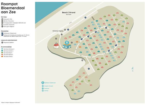 Lageplan von Roompot Bloemendaal aan Zee