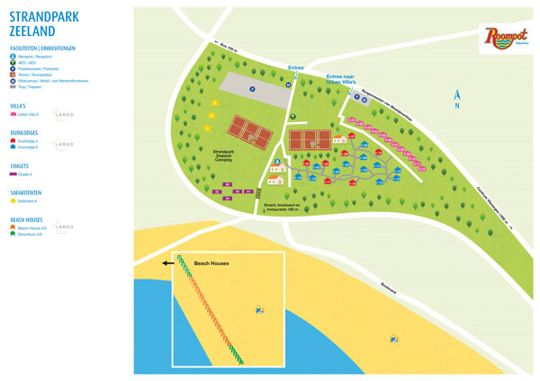 Lageplan von Roompot Strandpark Zeeland