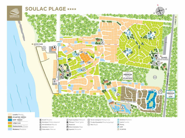 Lageplan von Soulac Plage