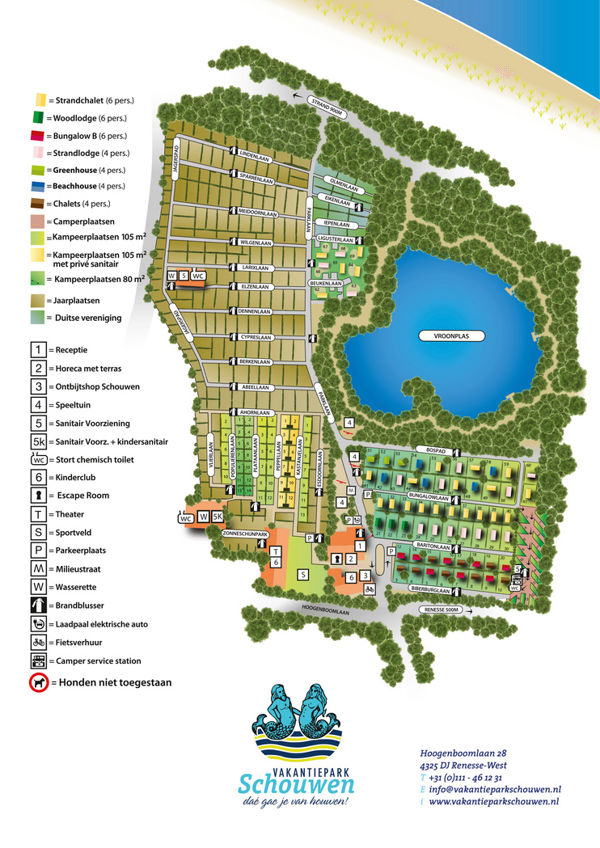 Lageplan von Vakantiepark Schouwen