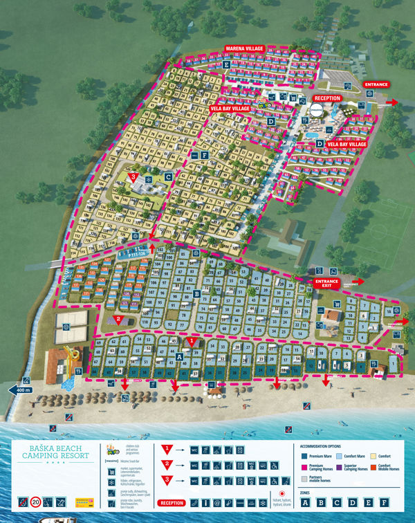 Lageplan von Valamar Camping Baška