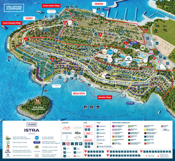 Lageplan von Valamar Camping Istra