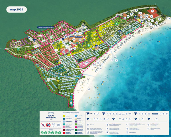 Lageplan von Valamar Camping San Marino