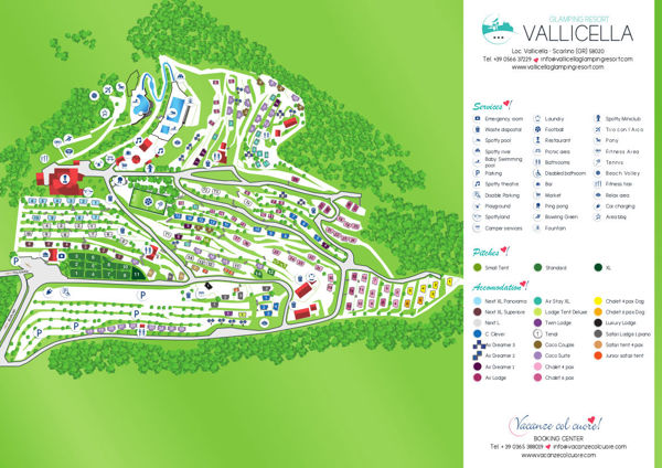 Lageplan von Vallicella Glamping Resort