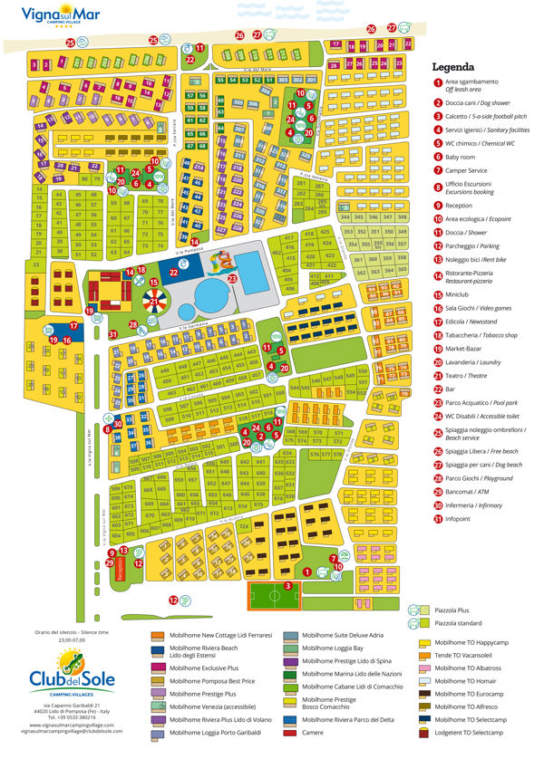 Lageplan von Vigna sul Mar Family Village