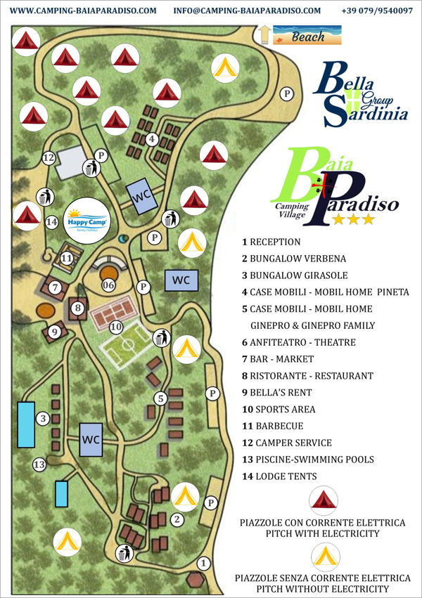 Lageplan von Villaggio Baia Paradiso