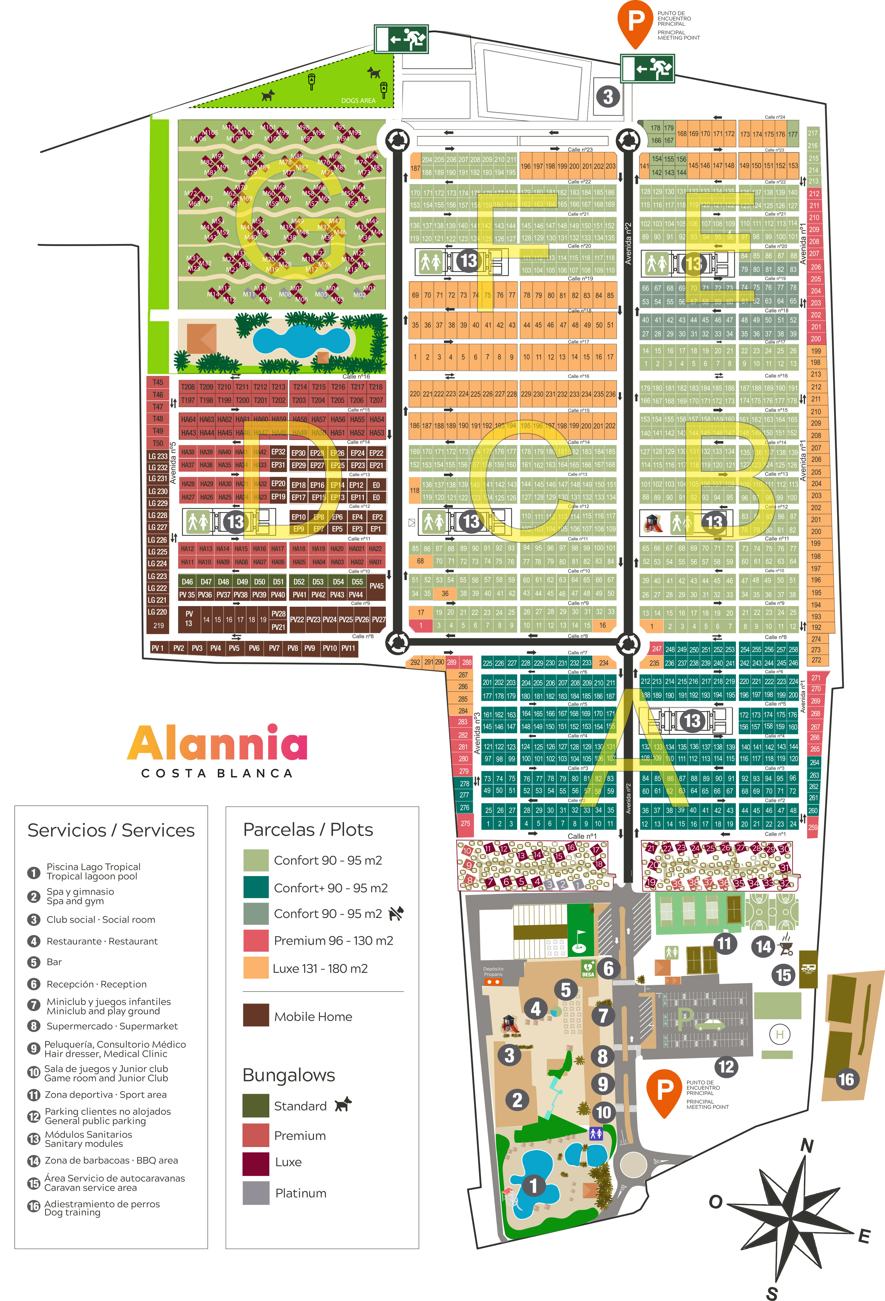Lageplan Alannia Costa Blanca