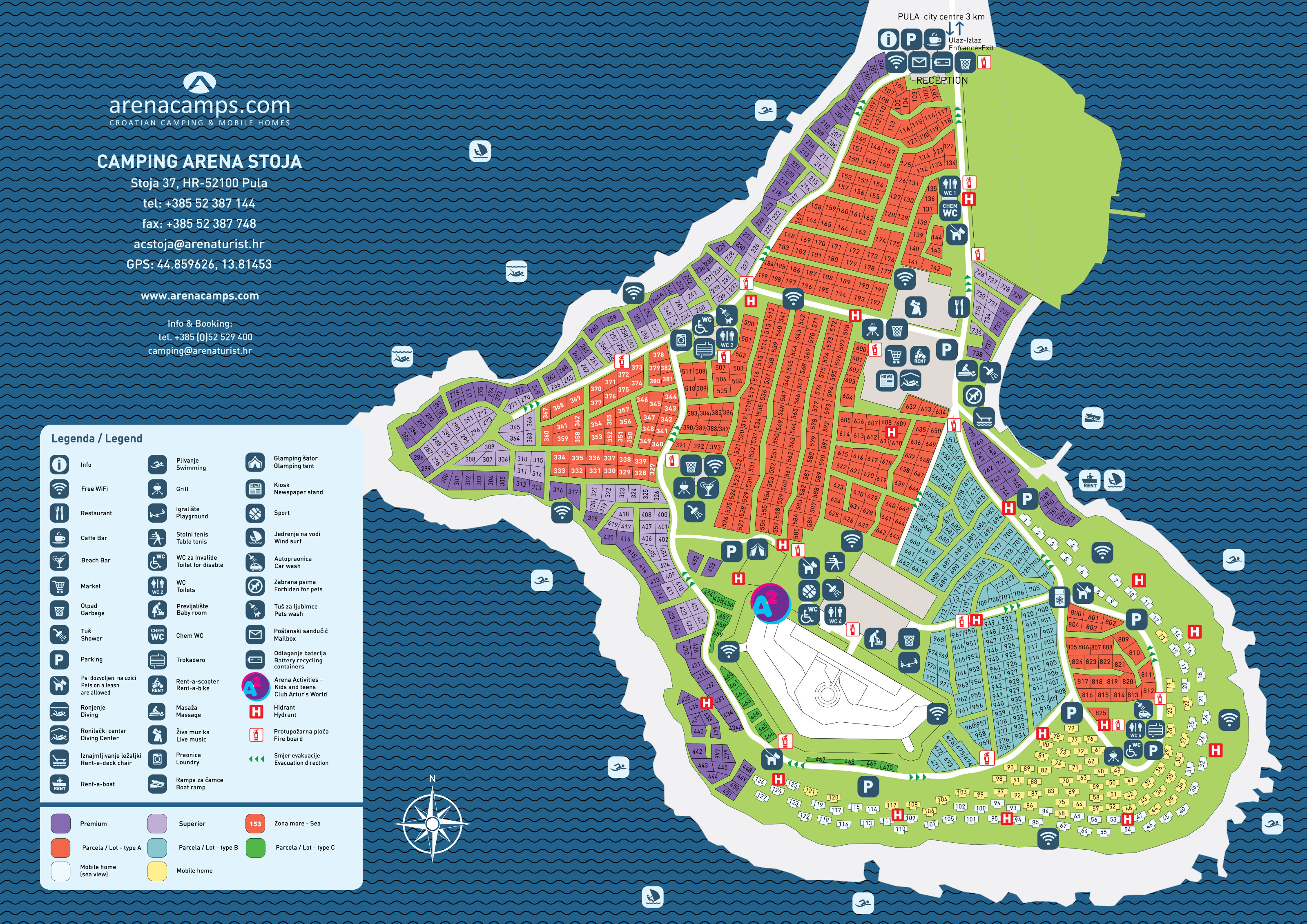 Lageplan Arena Stoja