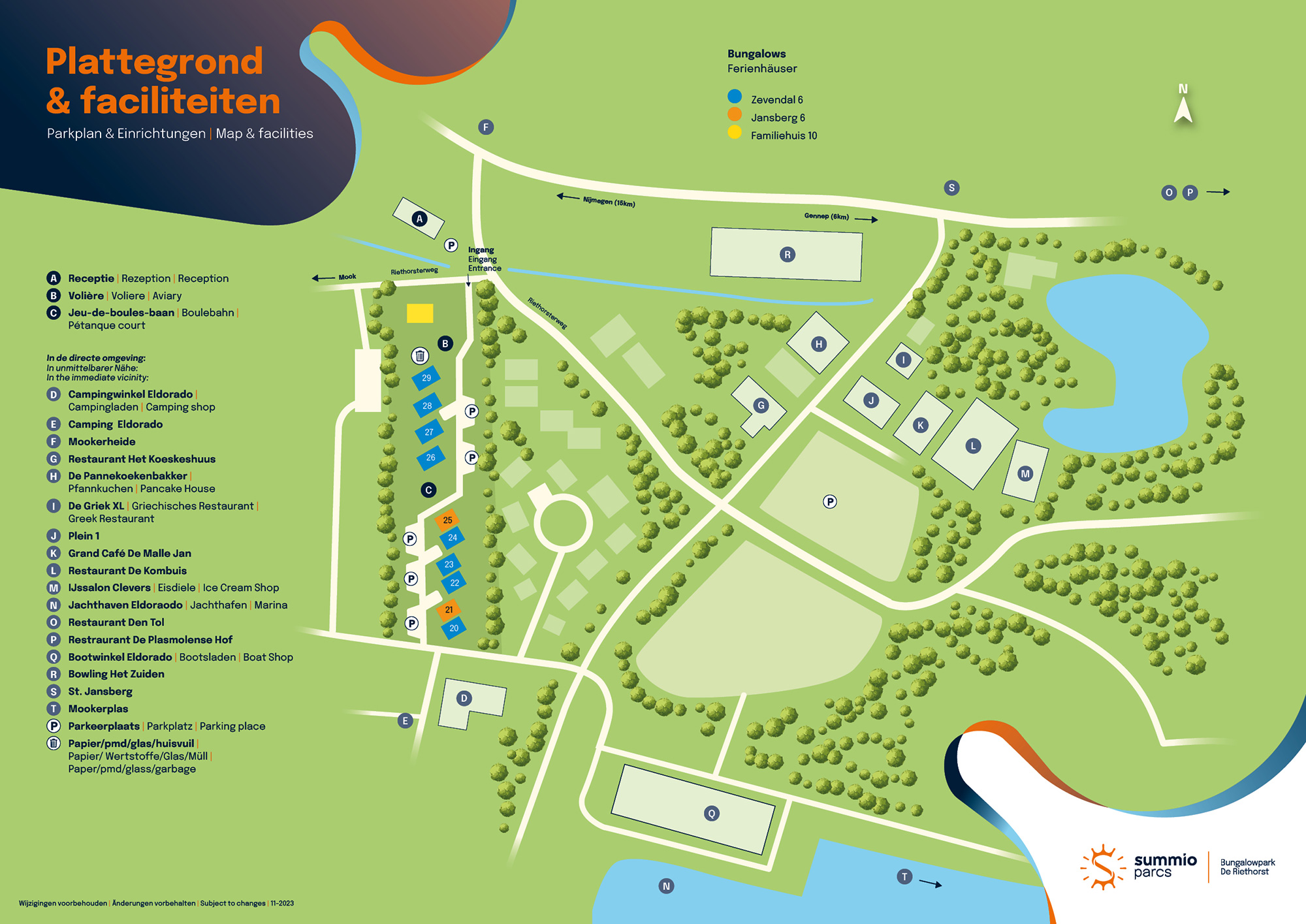 Lageplan Bungalowpark De Riethorst