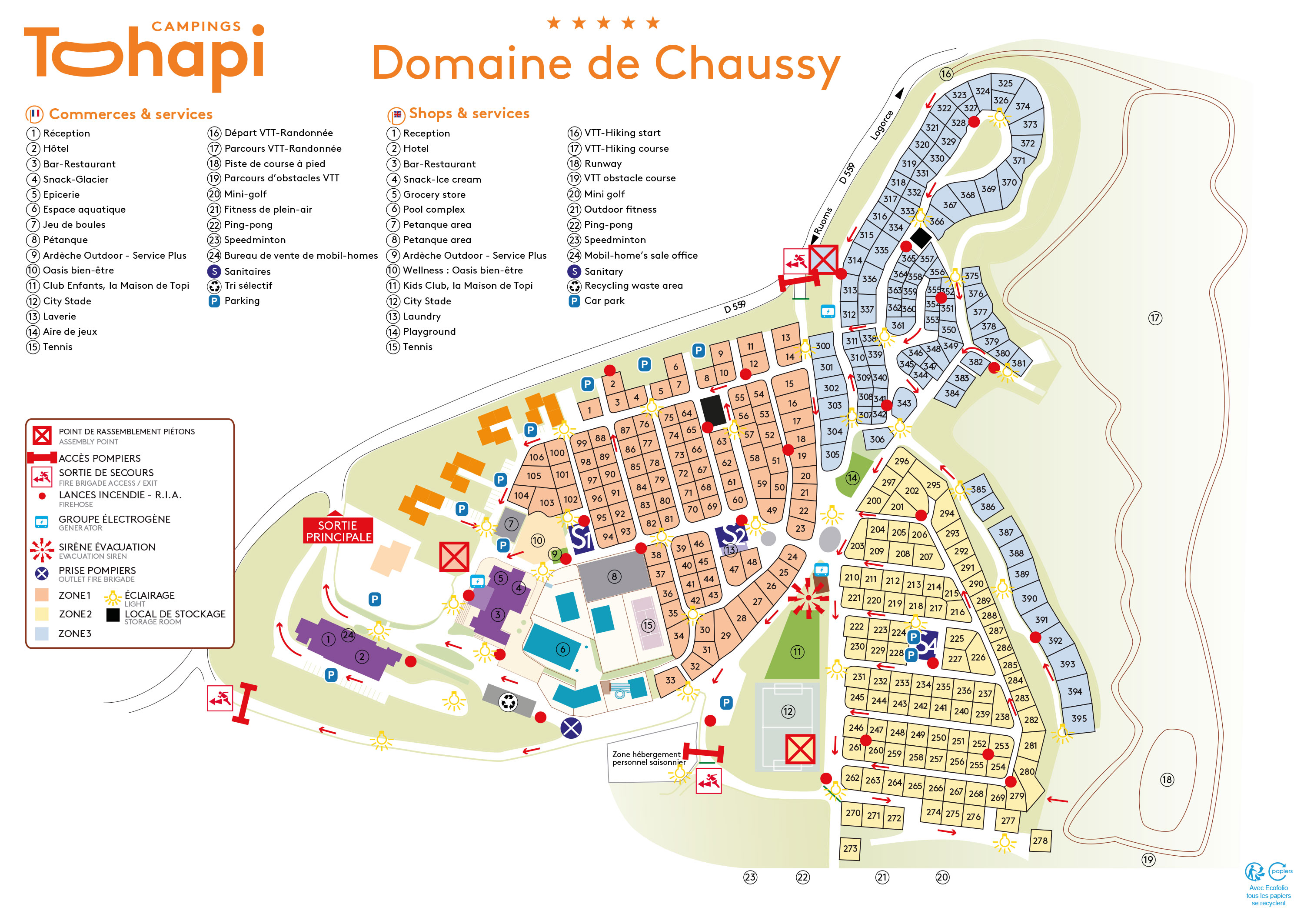 Lageplan Domaine de Chaussy