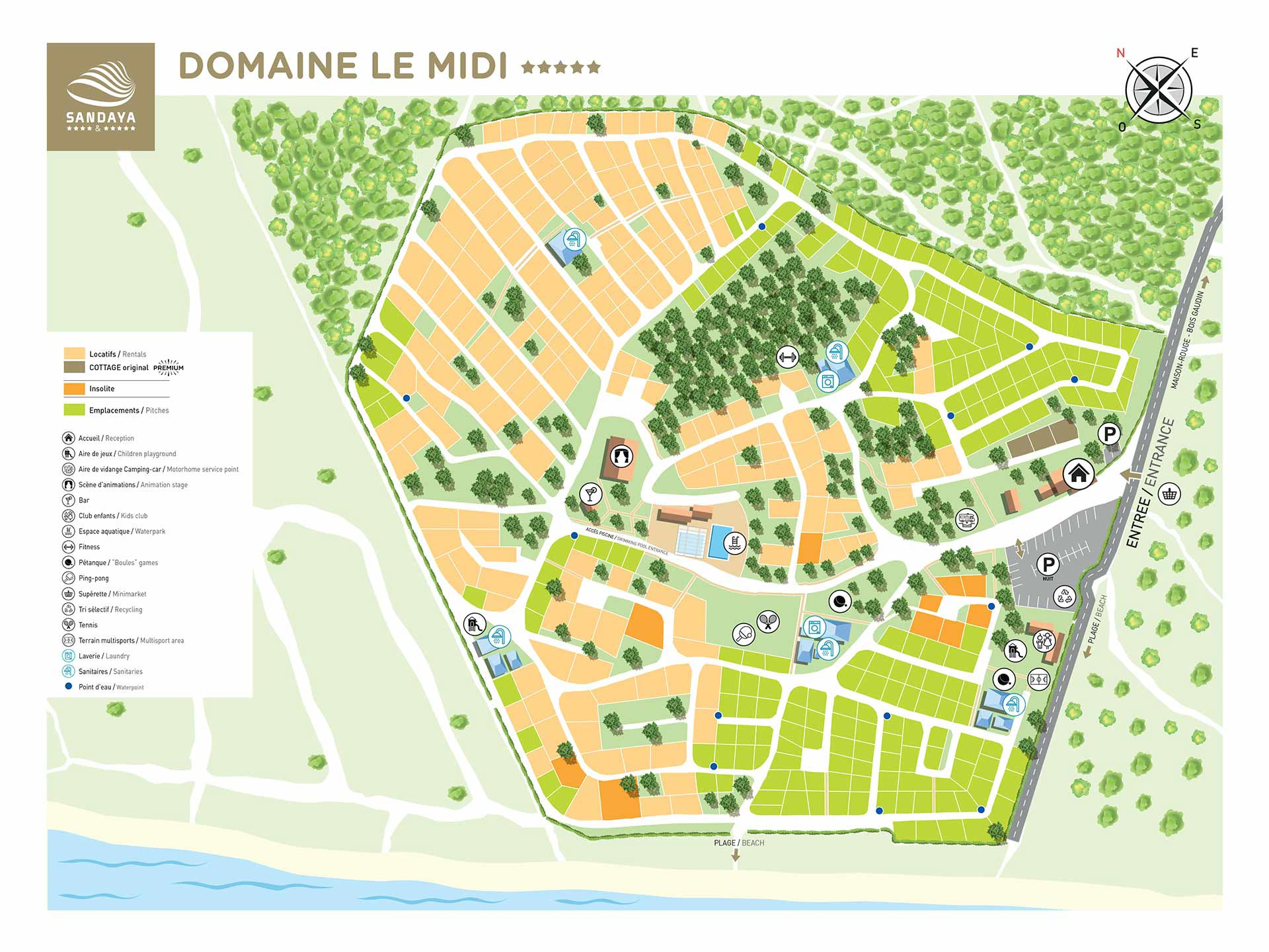 Lageplan Domaine le Midi