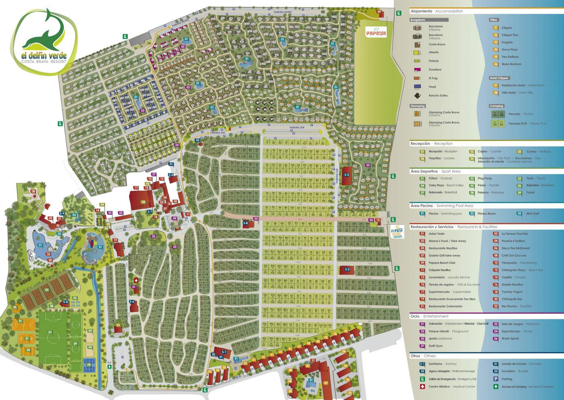 Lageplan El Delfin Verde