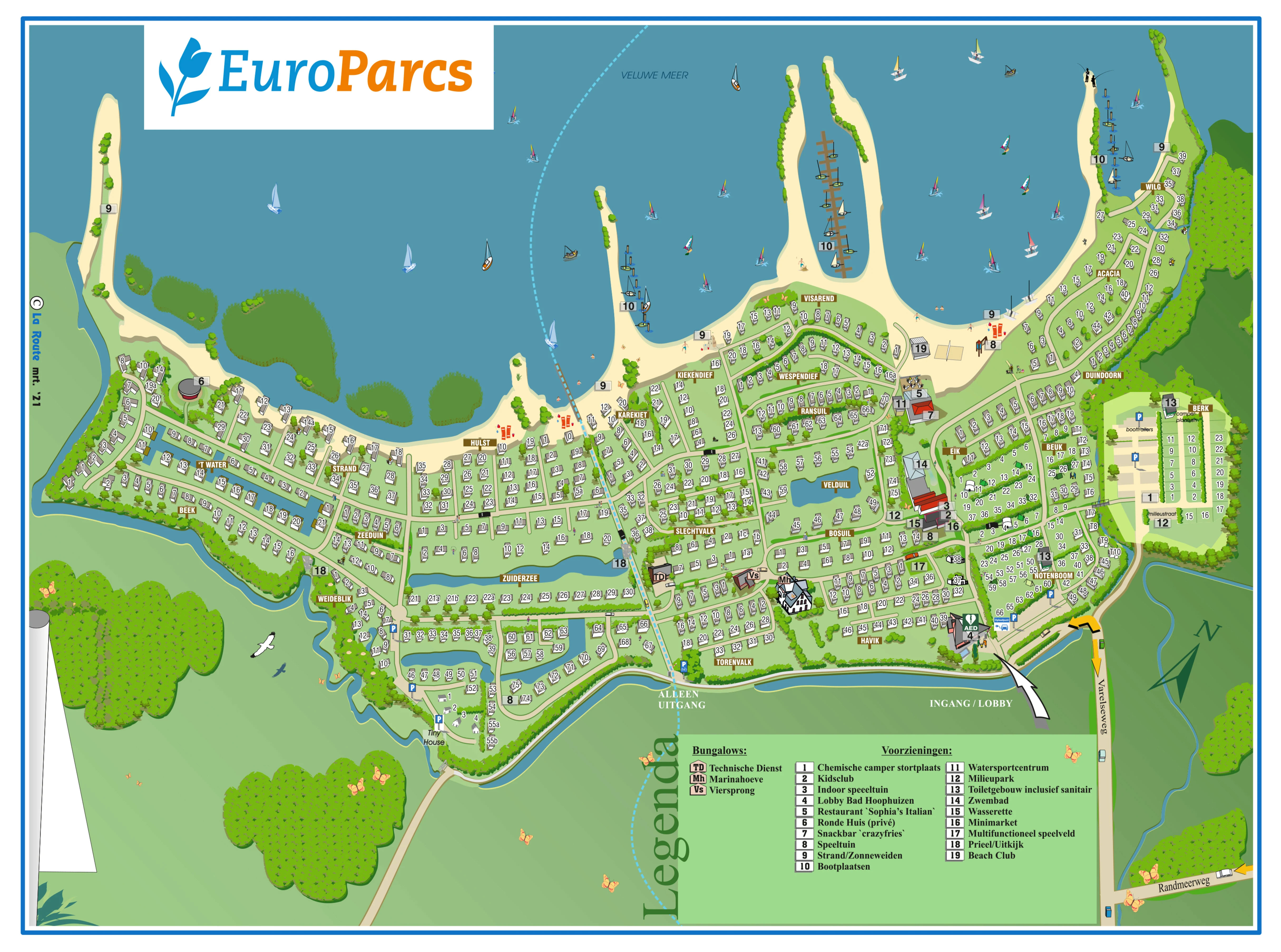 Lageplan EuroParcs Bad Hoophuizen