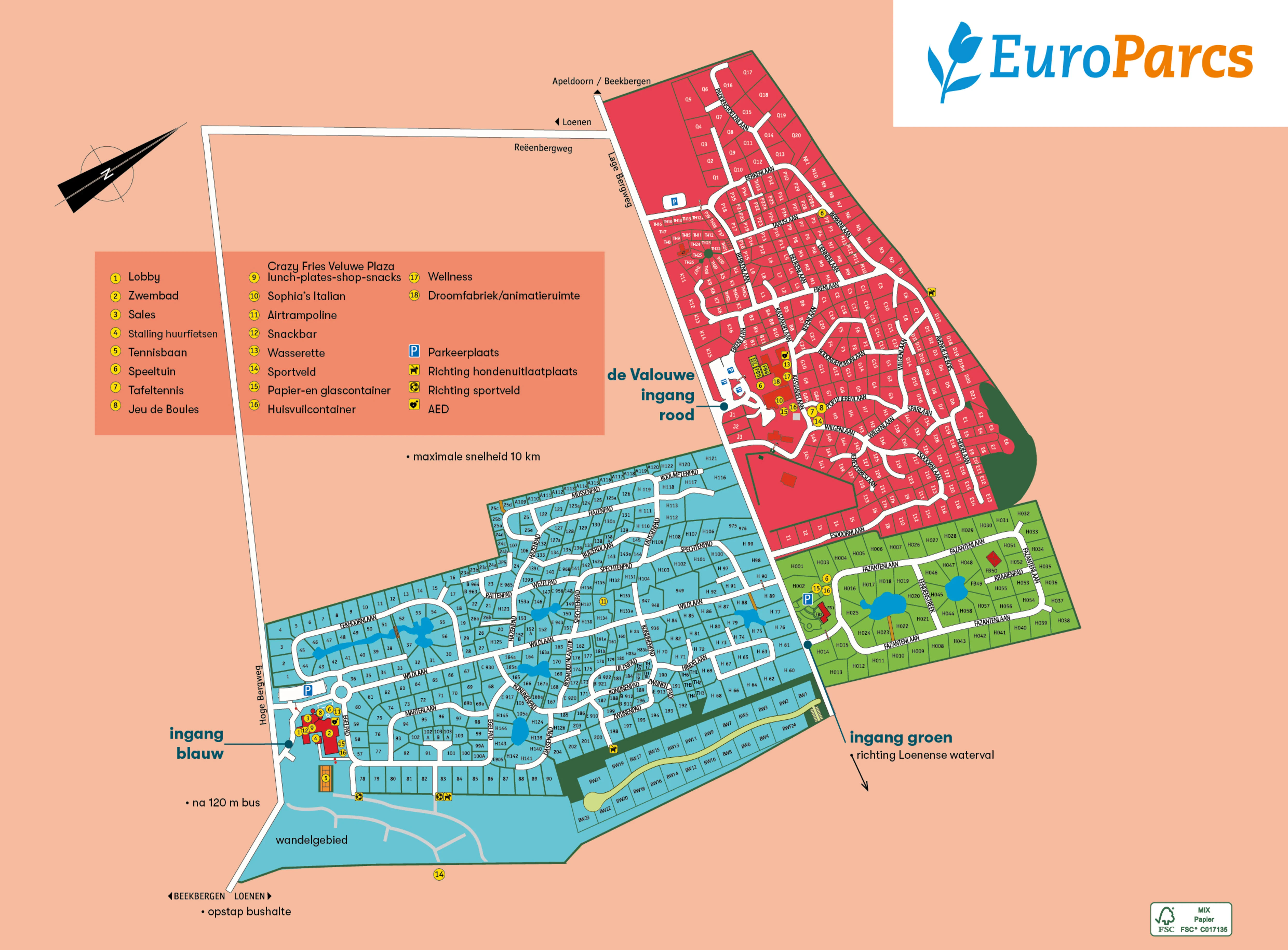 Lageplan EuroParcs Beekbergen