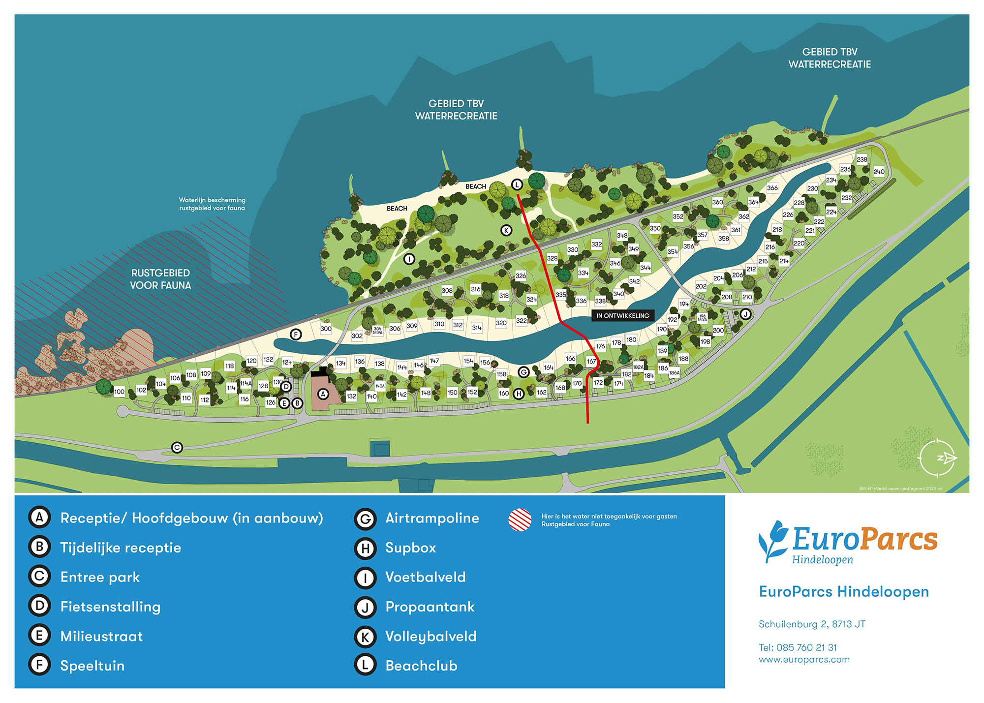 Lageplan EuroParcs Hindeloopen