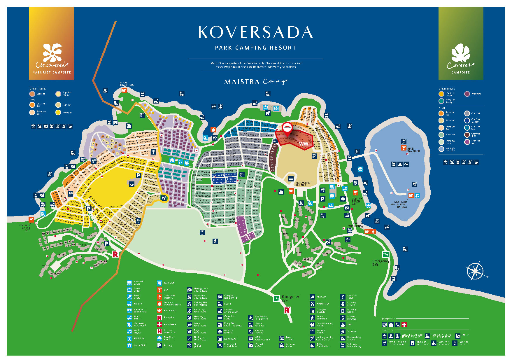 Lageplan Koversada Camping Resort