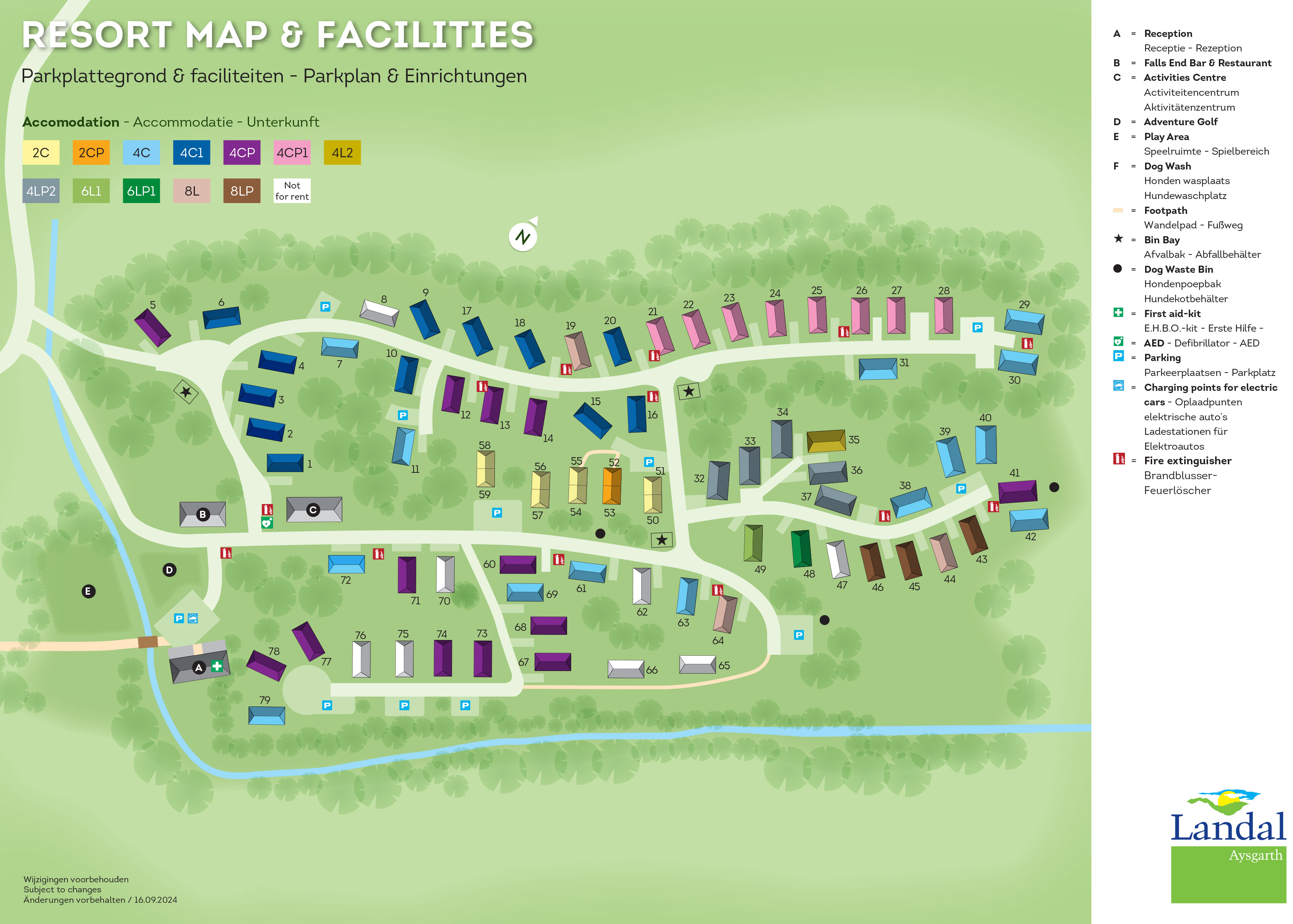 Lageplan Landal Aysgarth