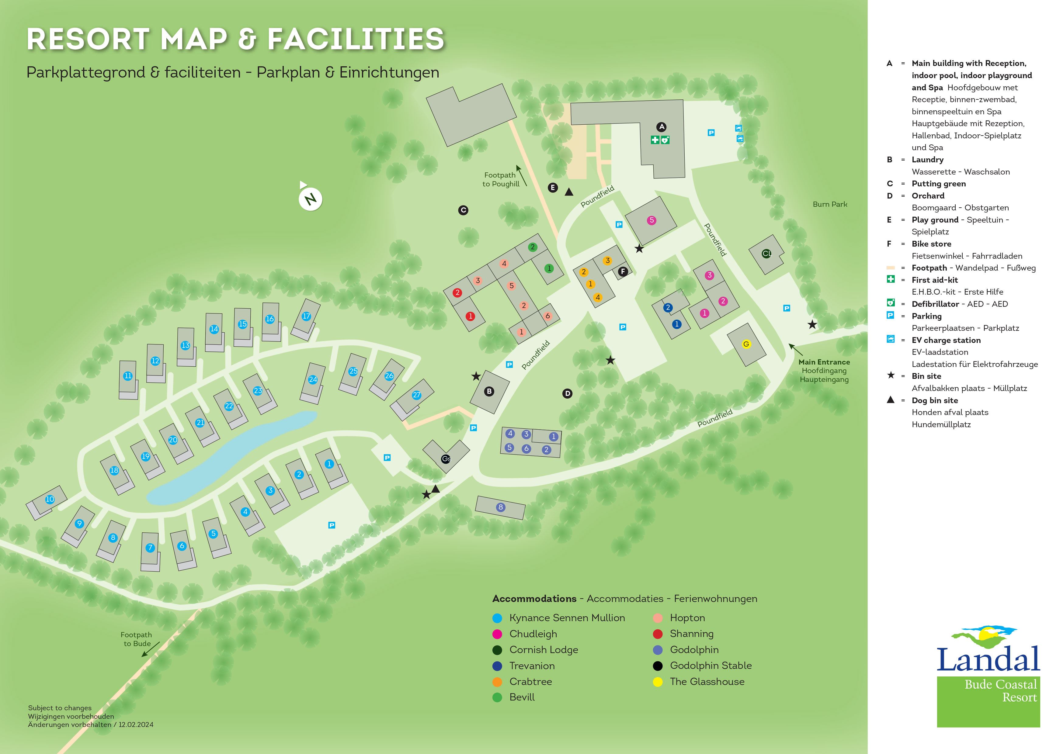 Lageplan Landal Bude Coastal Resort