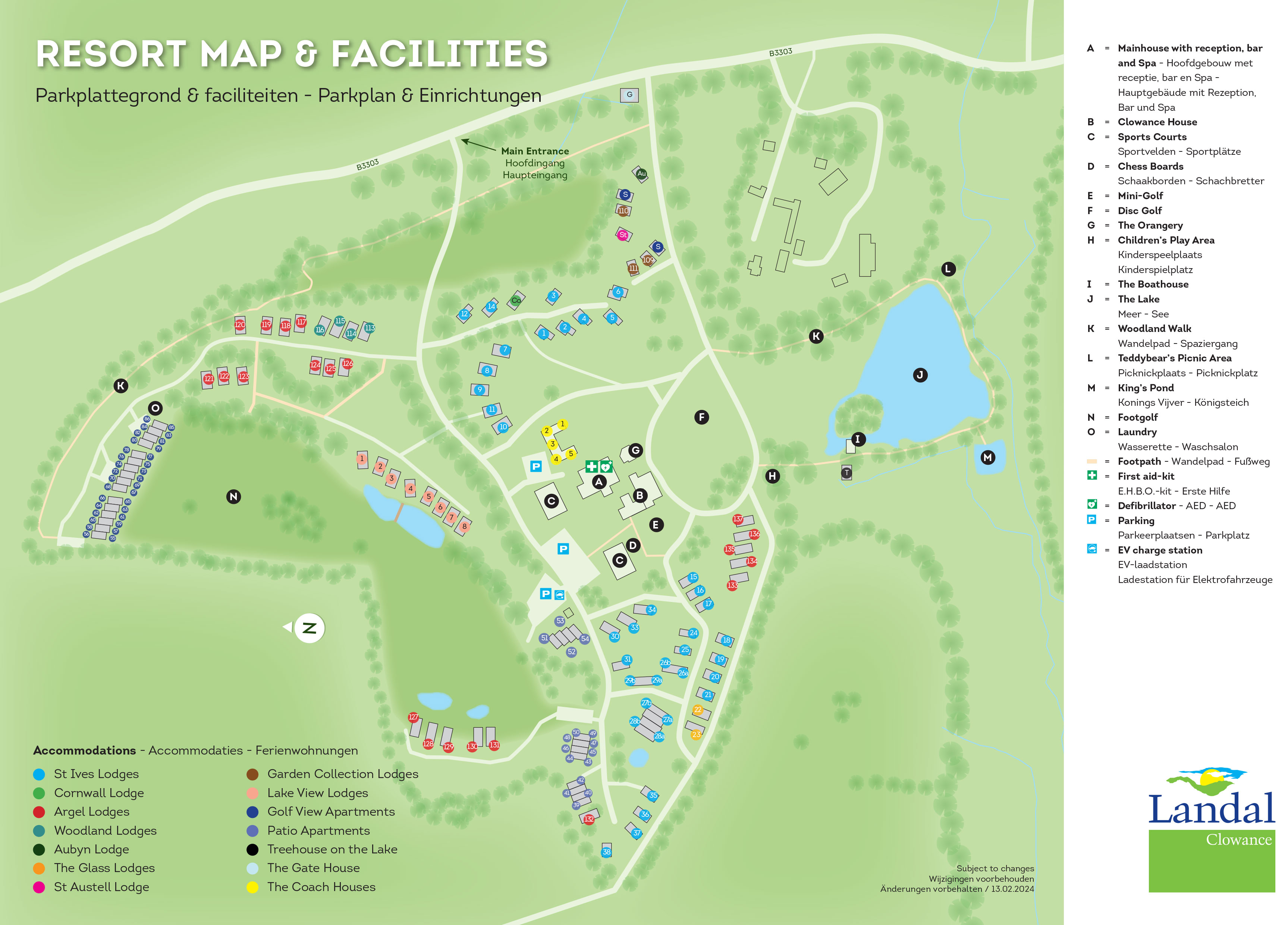 Lageplan Landal Clowance