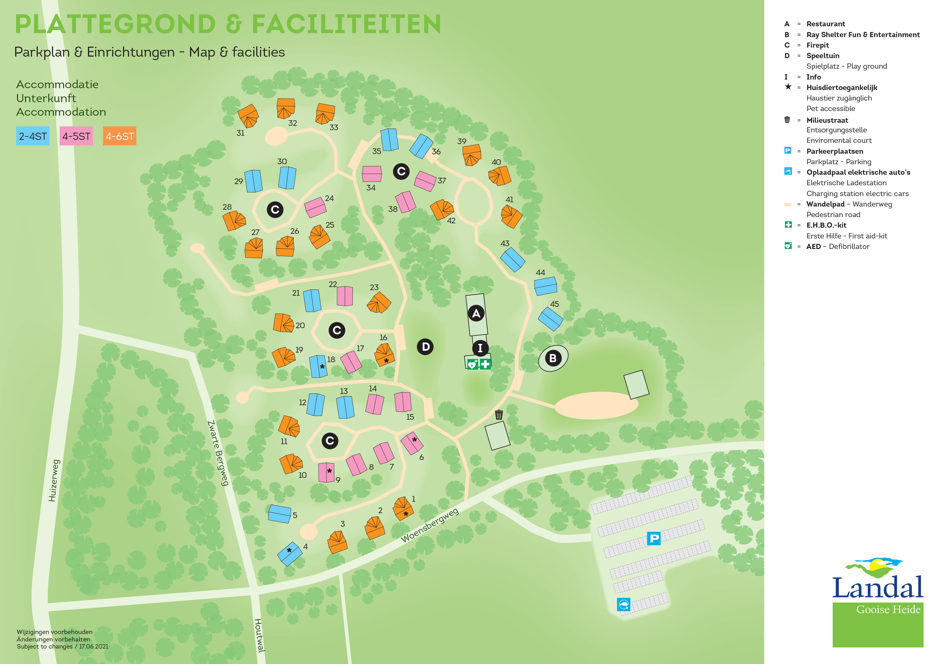 Lageplan Landal Gooise Heide