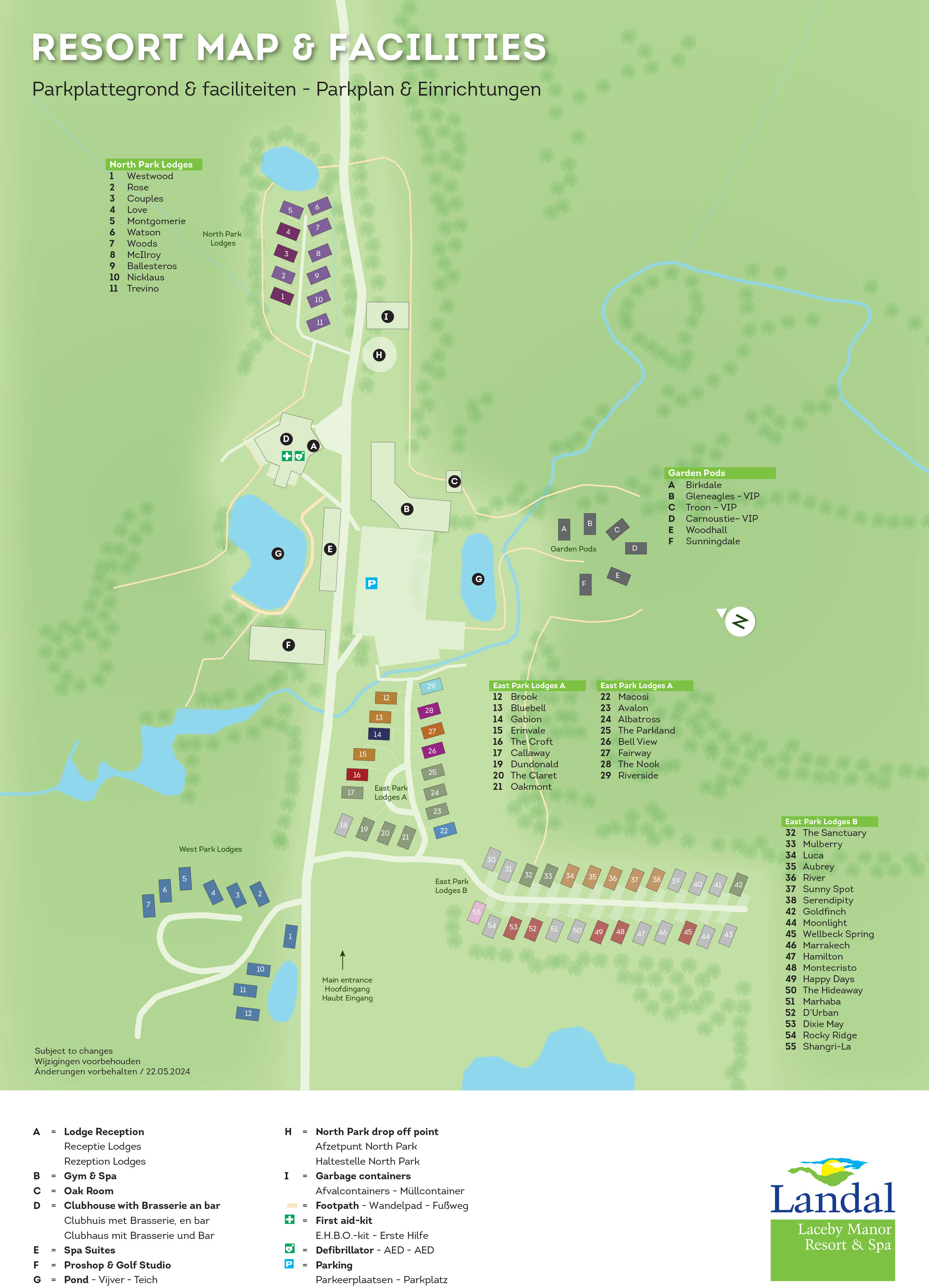 Lageplan Landal Laceby Manor