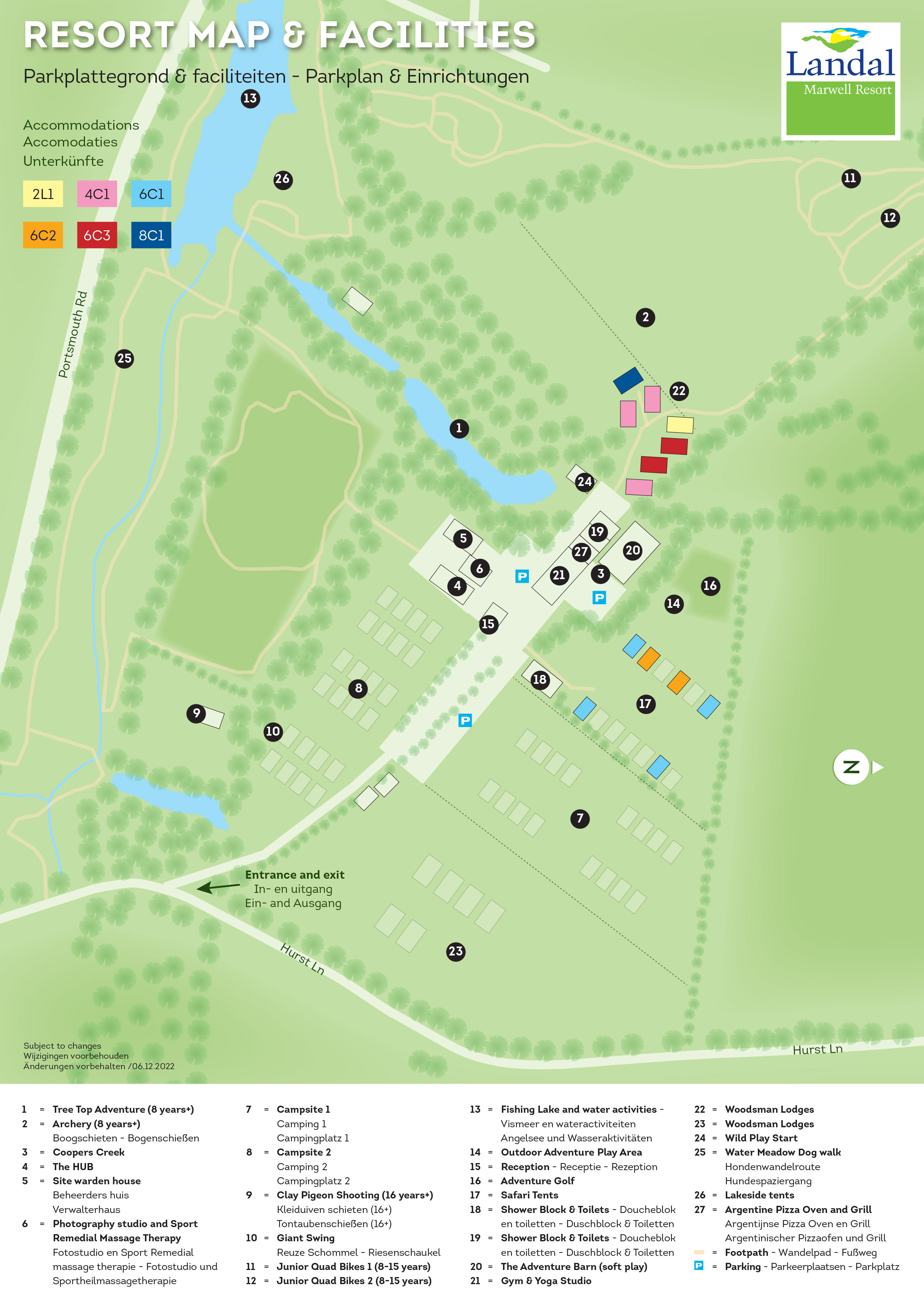 Lageplan Landal Marwell Resort