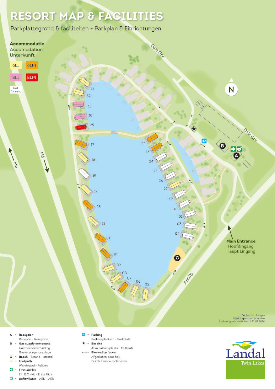 Lageplan Landal Twin Lakes