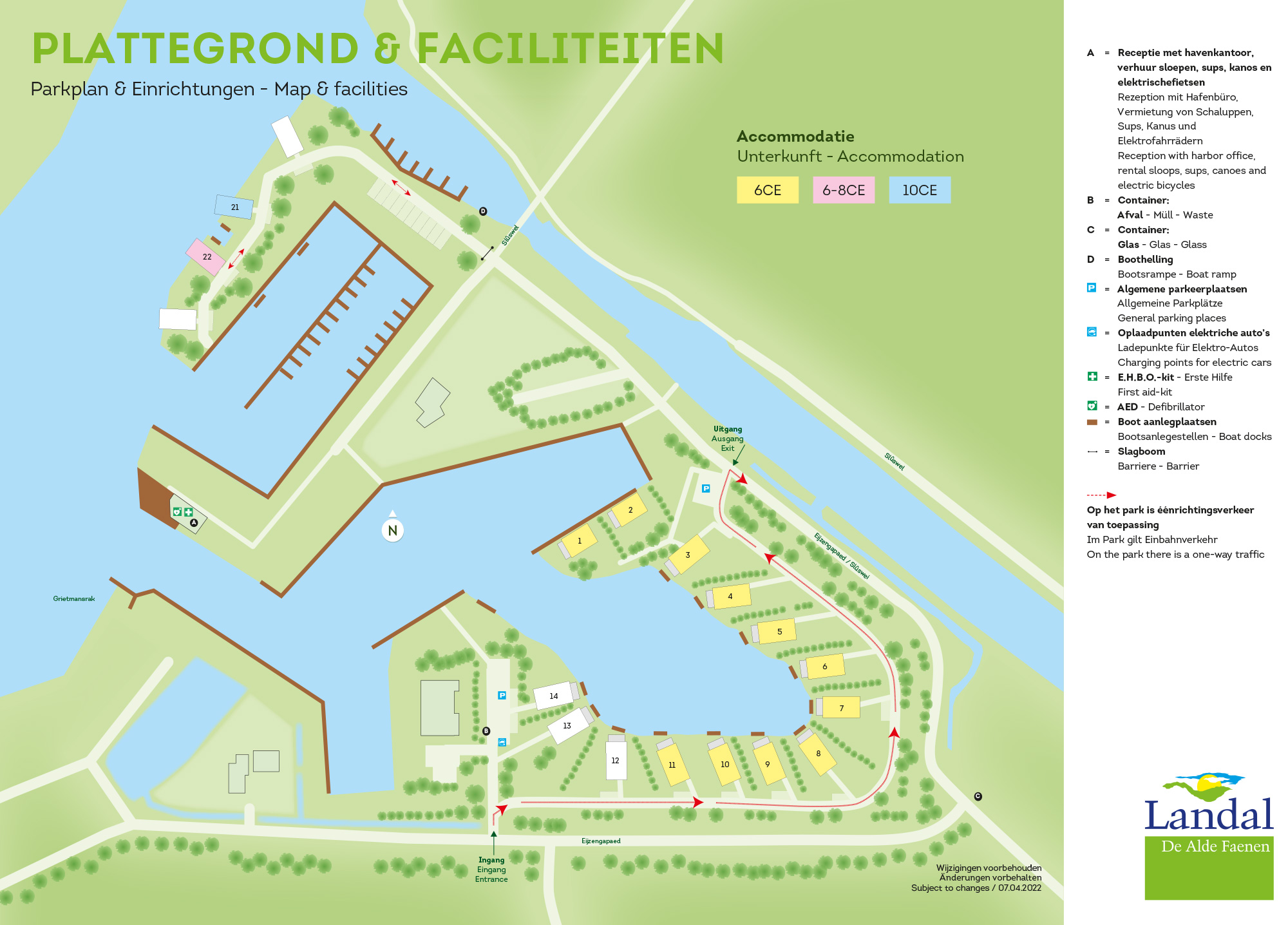 Lageplan Landal Waterpark de Alde Feanen