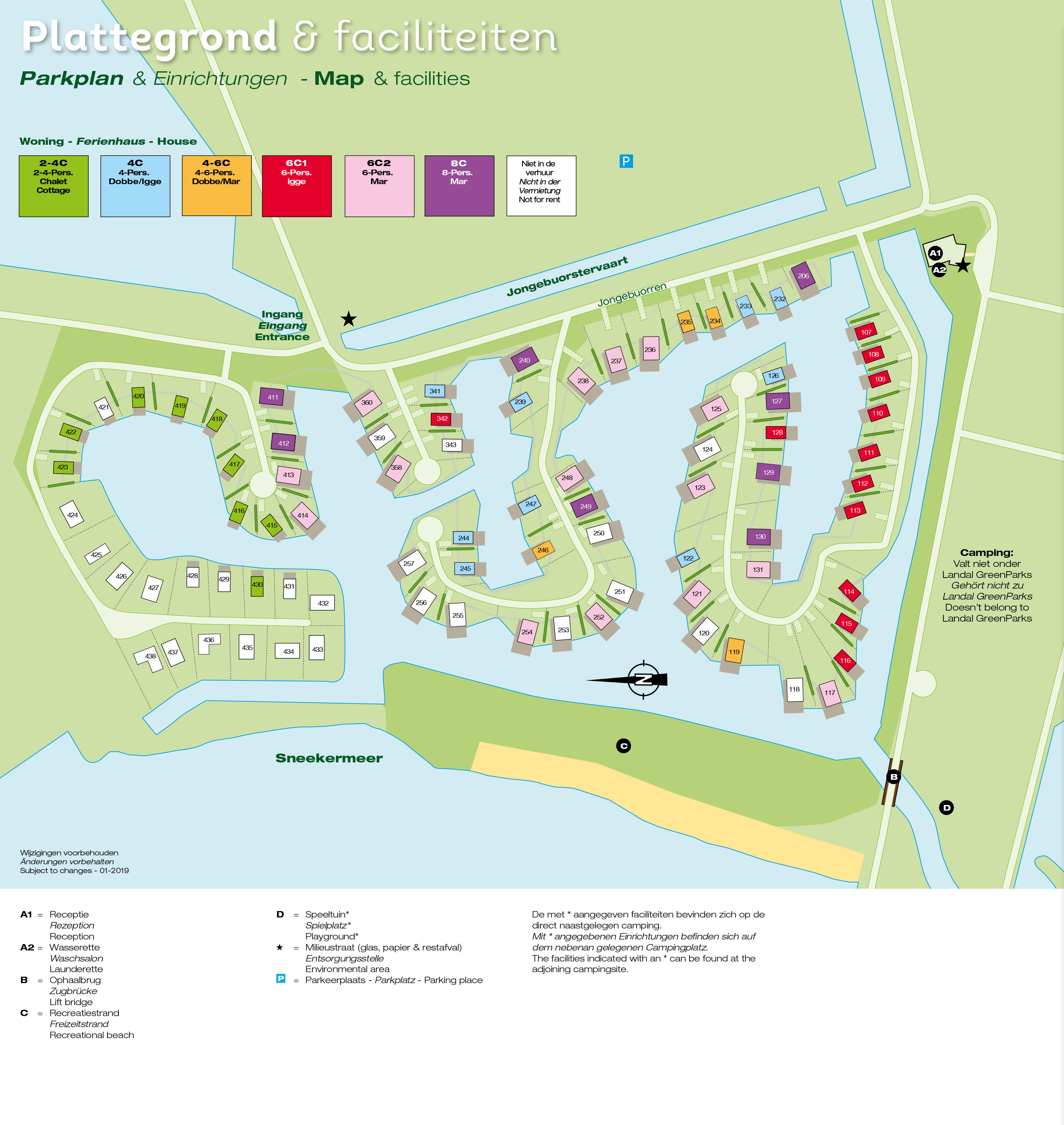 Lageplan Landal Waterpark Sneekermeer