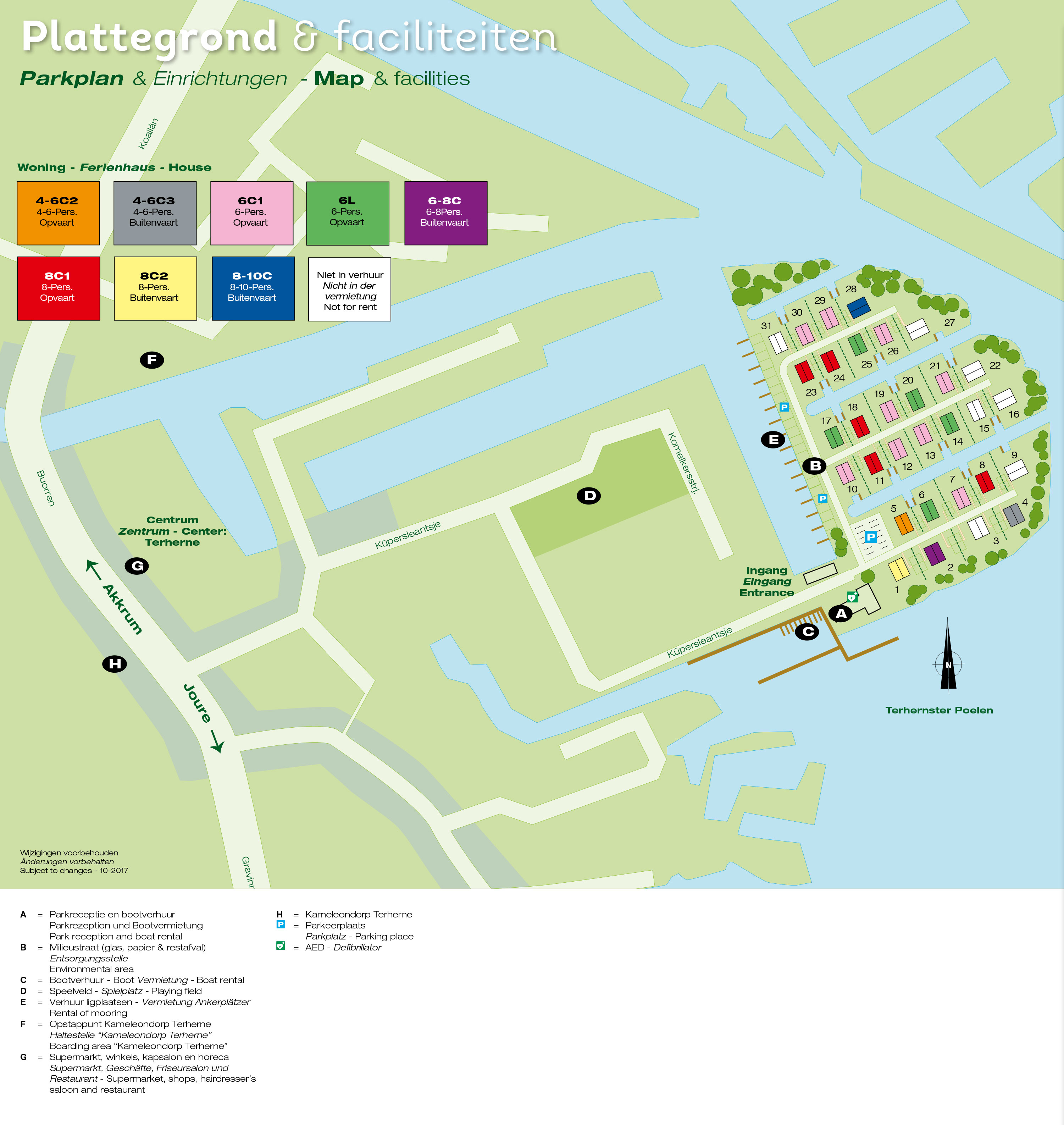 Lageplan Landal Waterpark Terherne