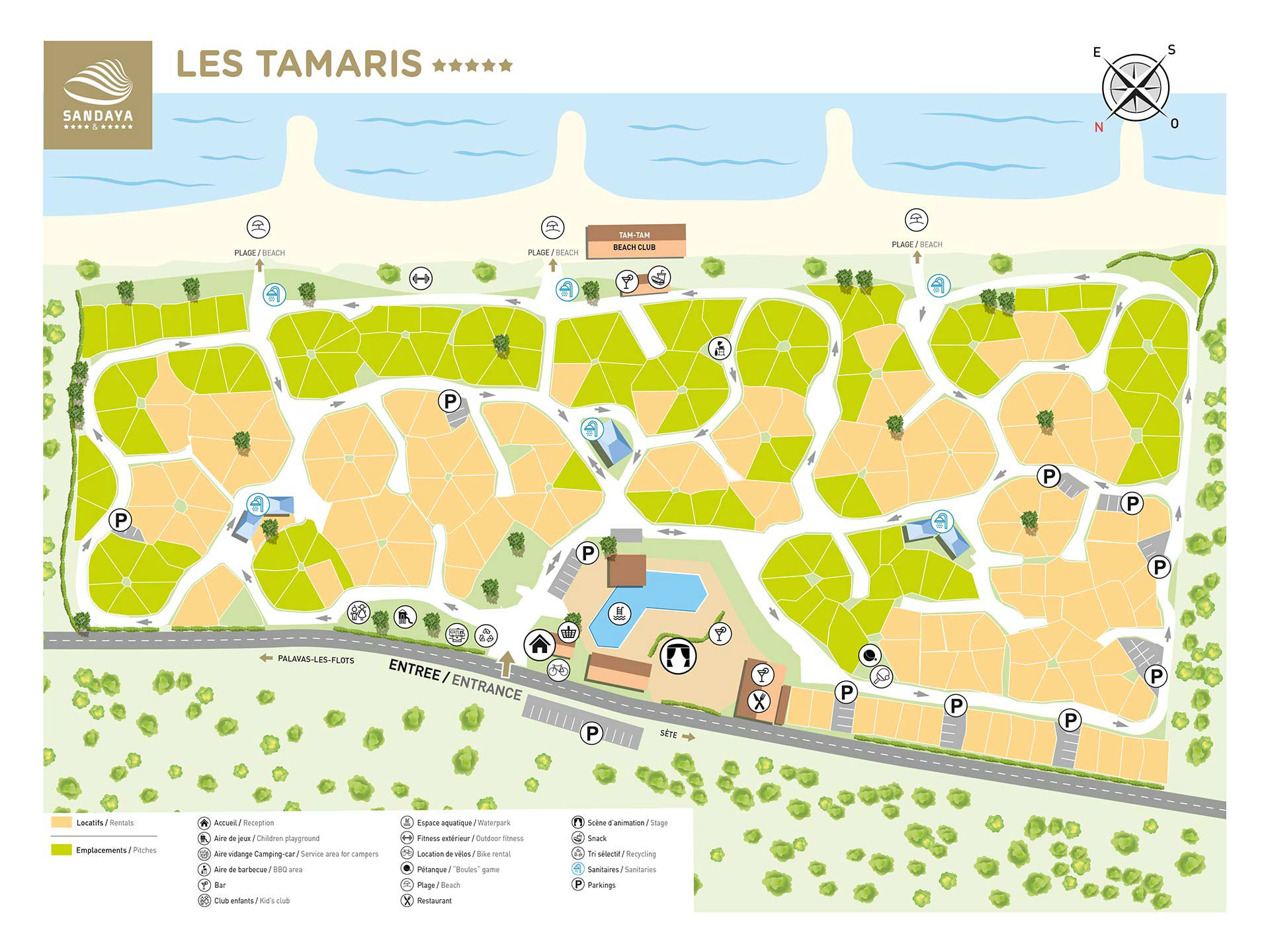 Lageplan Les Tamaris (Frontignan)