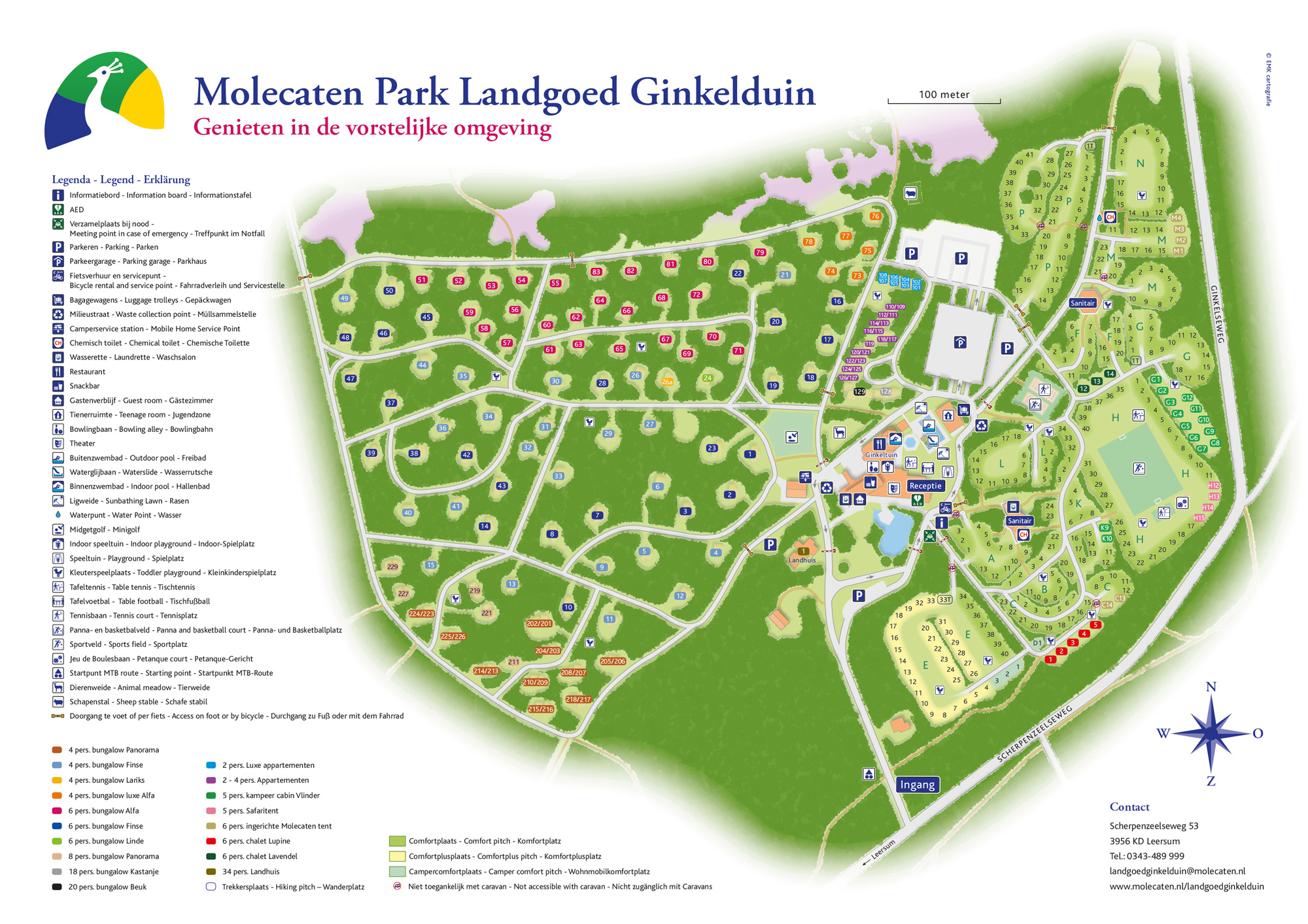 Lageplan Molecaten Park Landgoed Ginkelduin