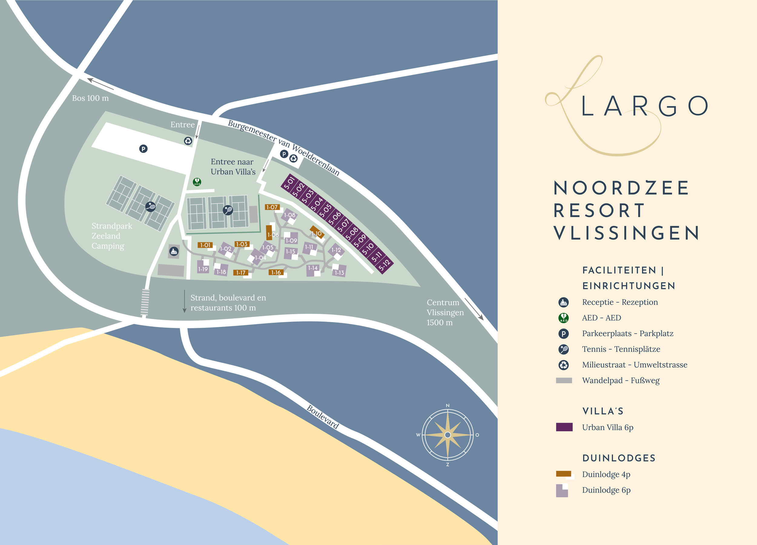 Lageplan Noordzee Resort Vlissingen
